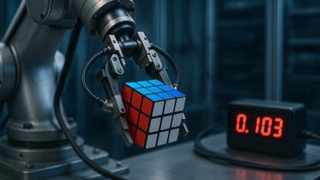Weltrekord: Roboter löst Zauberwürfel in 103 Millisekunden