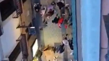 Man Utd and Tottenham fans fight on streets of Bilbao in ugly scenes before final