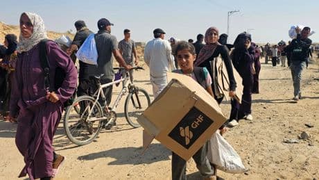 Starving Palestinians fear being shot dead for a bag of lentils as Gaza aid points close