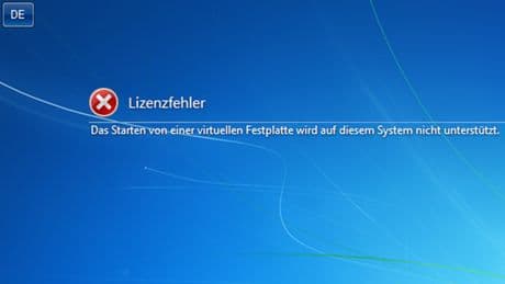 Windows von VHD booten: Bei Windows 7 kostet es quasi extra