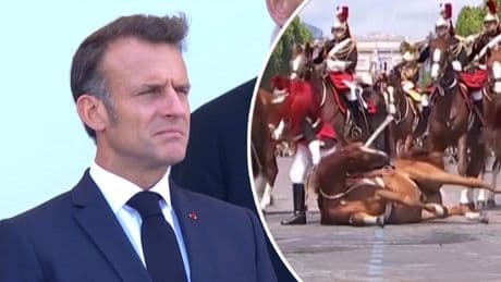 Opmerkelijk moment: chaos bij nationale feestdag in Parijs