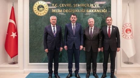 Bakan Murat Kurum Mansur Yavaş, Zeydan Karalar ve Ahmet Akın'ı kabul etti