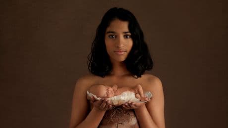 Ikonisches Anne Geddes-Foto - Ich war mal eine Handvoll Mensch