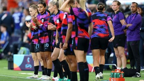 Lionesses make different gesture in support of Jess Carter after refusing to take knee
