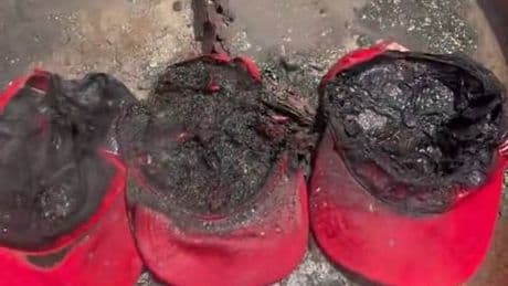 Donald Trump's MAGA hats burned in protest as President faces backlash from own supporters