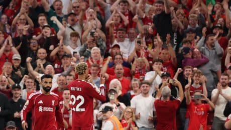 El Liverpool remata al Bournemouth al final del partido en un emotivo homenaje a Diogo Jota