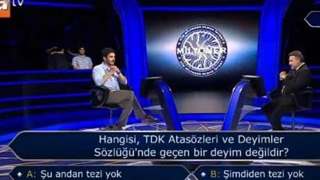 Hangisi, TDK Atasözleri ve Deyimler Sözlüğü'nde geçen bir deyim değildir? Şu andan tezi yok!