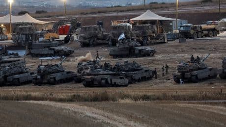 Gunfire in Gaza as Israel Says Its Troops Are Mobilizing