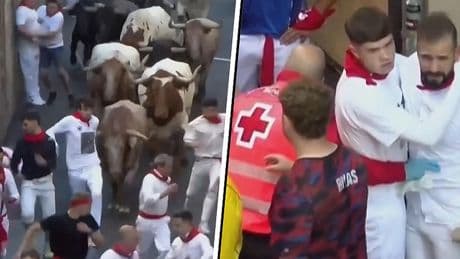 Twee mannen in levensgevaar na stierenrennen in Spanje