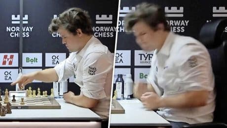 Oud-wereldkampioen schaken schiet uit zijn slof na blunder