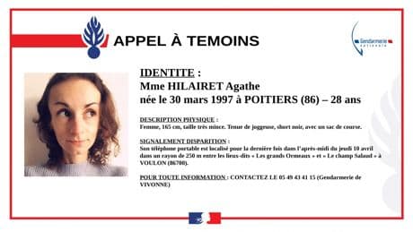 Disparition d’Agathe : 140 signalements émis depuis l’appel à témoins pour retrouver la joggeuse