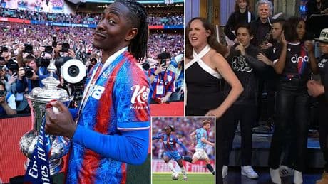 FA Cup hero Eberechi Eze has famous American relative as unknown family link shocks fans after Wembley triumph