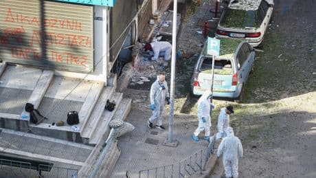 Woman, 38, killed after bomb explodes in her hands in massive blast in Greece as cops probe plot to blow up bank