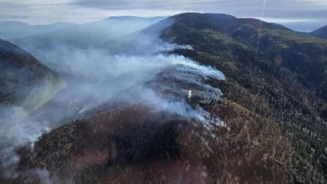 Map of wildfires in Canada