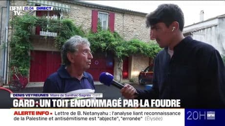 Vigilance orange orage: "On a vu une boule de feu s'écraser sur cette toiture", témoigne Denis Veyreunes maire de Sanilhac-Sagriès