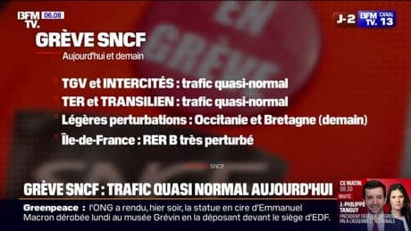 Grève à la SNCF du 4 et 5 juin: un trafic normal dans les TGV et les Intercités