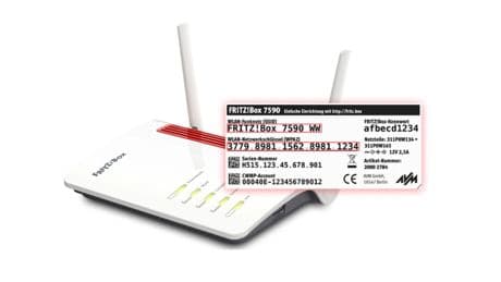 FritzBox: Wichtige Infos auf dem Typenschild