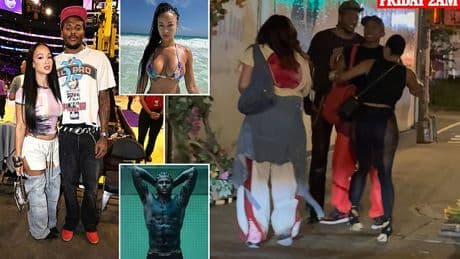 Boy toy NBA star Jalen Green, 23, caught on video in furious 2am fight with girlfriend, 40, outside Fashion Week party