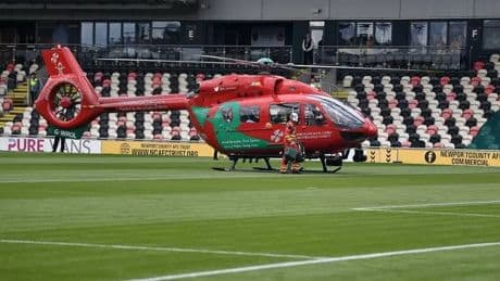Club issues update after fan taken to hospital by air ambulance prior to EFL clash