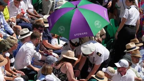 Wimbledon semi-final halted as Aryna Sabalenka rushes to aid of TWO stricken spectators