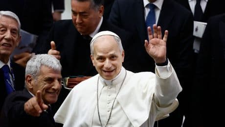 Pope Leo XIV visits the headquarters of his Augustinian order