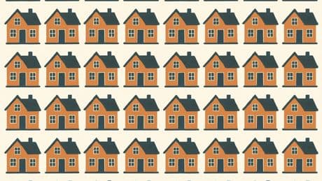 Everyone can see the rooftops – but you need a high IQ to spot the one house that’s different in under 10 seconds
