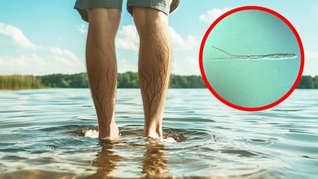 Diese Baggersee-Würmer nisten sich unter der Haut ein
