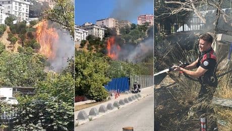 İstanbul'un göbeğinde korkutan yangın! Ekipler ve vatandaşlar seferber oldu
