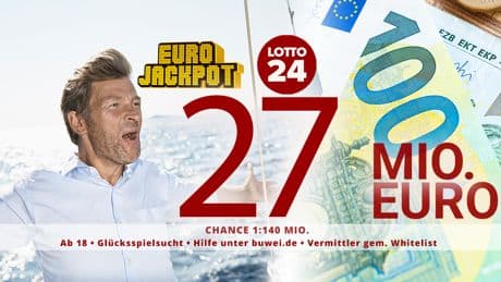Ziehung Dienstag! 27 Millionen im Eurojackpot – hier für nur 3 Euro mitspielen