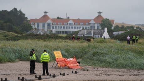 The Latest: Trump leaves for Scotland to inaugurate a new golf course in Aberdeenshire