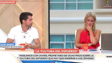 Las caras de Afra Blanco ante la lección inmobiliaria de un propietario de 8 viviendas