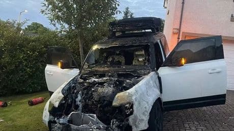 Edinburgh firebomb cops hunt three suspects and black getaway car after kingpin's pal targeted