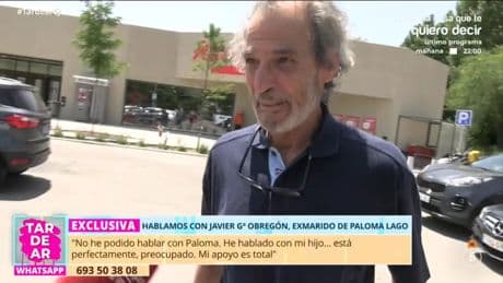 Javier García Obregón, exmarido de Paloma Lago, muestra su &quot;apoyo total&quot; a la presentadora
