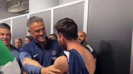 Messi escenifica su buen rollo con Luis Enrique y Dembélé