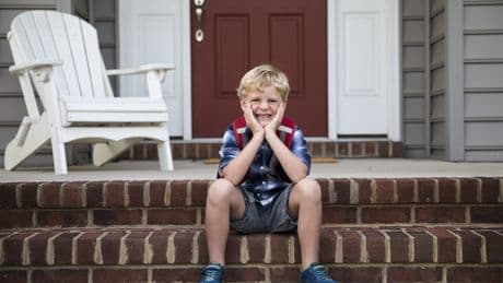 The perfect porch backdrop for your back-to-school photos