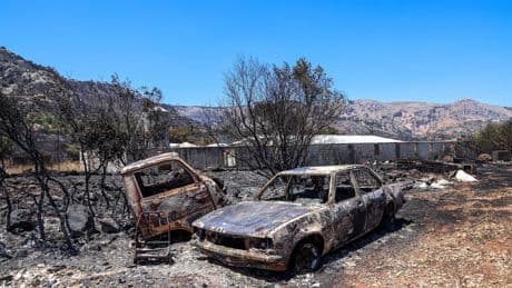 Woman arrested over Greek island wildfires