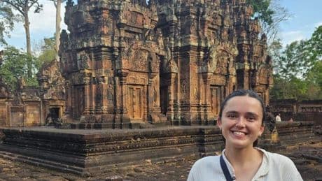 Backpacker missing while jogging through the Tomb Raider style temple complex