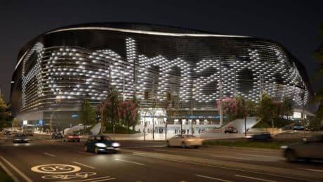Ni San Mamés, ni el Allianz: así será la iluminación exterior del nuevo Bernabéu que ya está en proceso de instalación