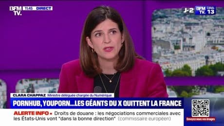Pornhub bloqué en France: "Le gouvernement refuse que ces sites se fassent du fric sur le dos de nos enfants", déclare la ministre déléguée chargée du Numérique