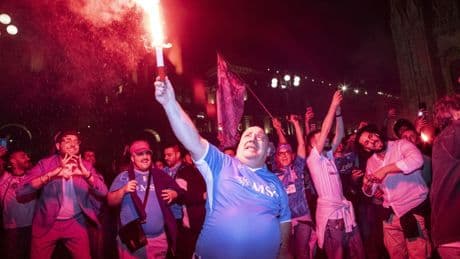 ‘Only thing not erupting is Mount Vesuvius’ – Fans can’t believe how Napoli have been celebrating Serie A title