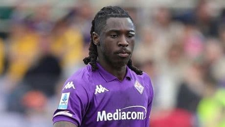 <p>Kean lascia il ritiro della Fiorentina prima della sfida col Cagliari</p>