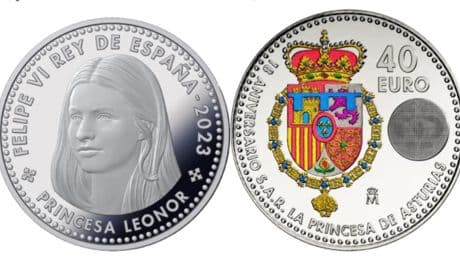 Una moneda por valor de 40 euros rememora el paso de la princesa Leonor por el Juan Sebastián Elcano