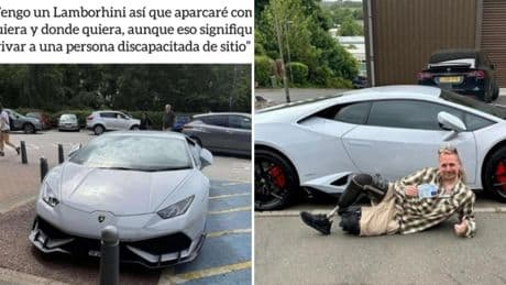 Un grupo de Facebook se ceba con el dueño de un Lamborghini por aparcar en una plaza para personas con discapacidad y acaban humillados: “Un saludo a todos mis fans”