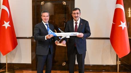 Cevdet Yılmaz, AJet Genel Müdürü'nü kabul etti