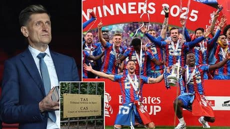 Crystal Palace told when they will discover their European fate after appealing against Europa League demotion - with hearing imminent