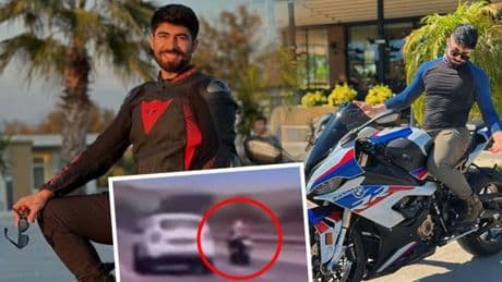 Ünlü motosikletçi hayatını kaybetmişti! Feci kazanın görüntüsü ortaya çıktı