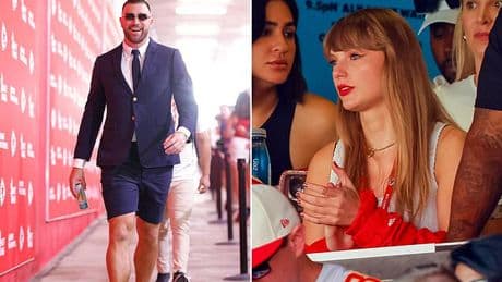 Travis Kelce's VERY bold pregame outfit leaves NFL fans split: 'Taylor Swift let him out like that?'