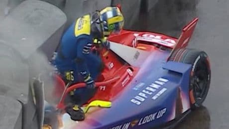Regen-Chaos in Berlin - Heftiger Di-Grassi-Unfall, Porsche verliert Rad