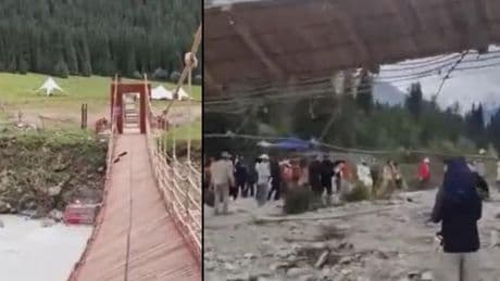 Asma köprünün halatı koptu: Ölü ve yaralılar var