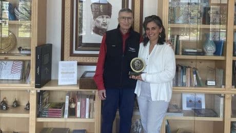 Aziz Sancar ile Canan Dağdeviren, ABD'de buluştu